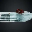 Spessartine on Beryl var. Aquamarine - image 4
