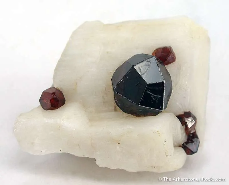 Spessartine on Feldspar - image 3