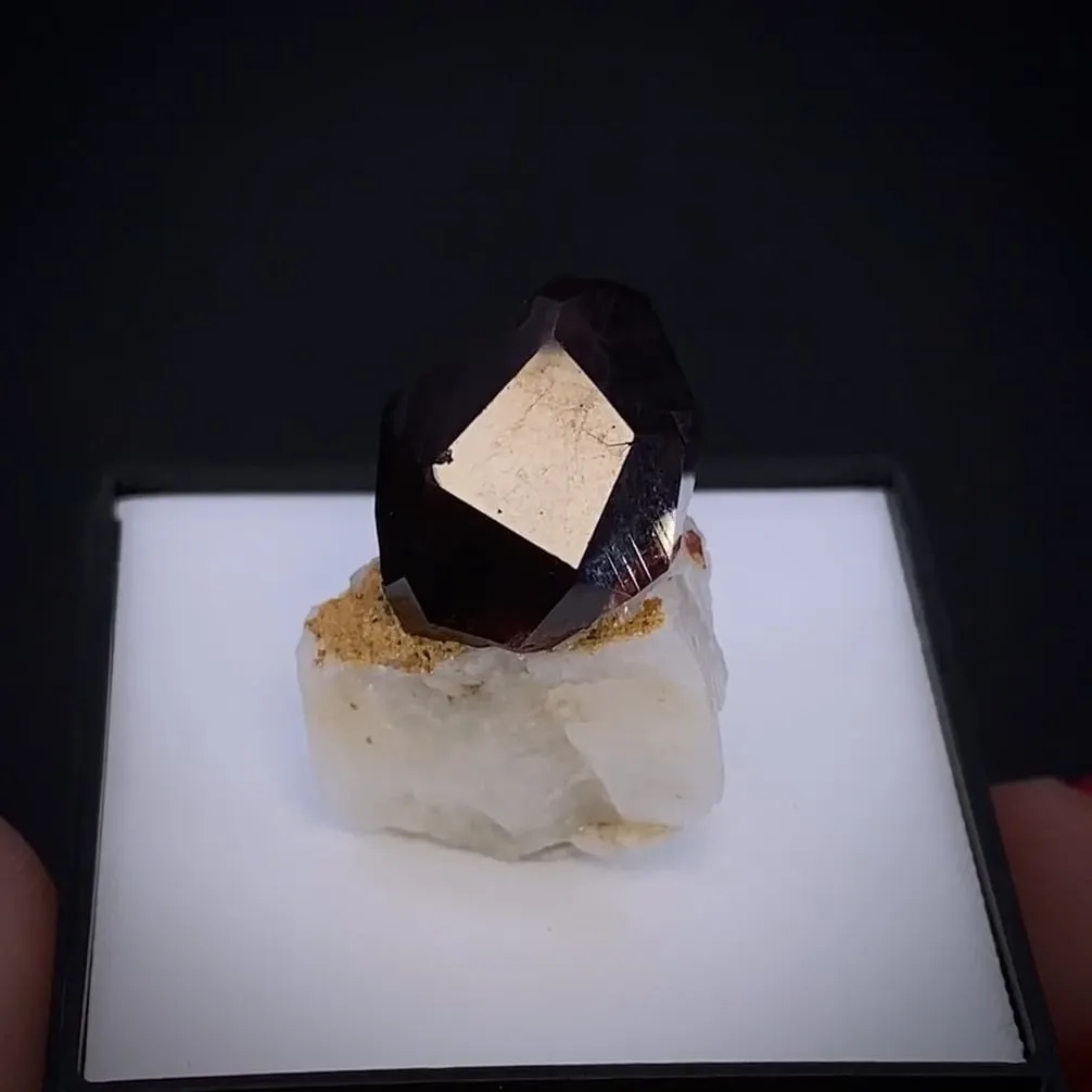 Spessartine on Feldspar - image 1