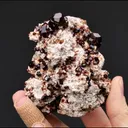 Spessartine on Feldspar with Quartz - image 2