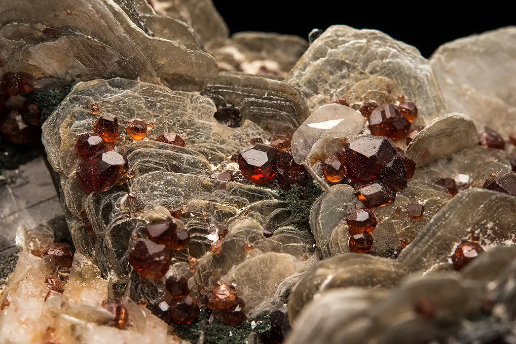 Spessartine on Muscovite image
