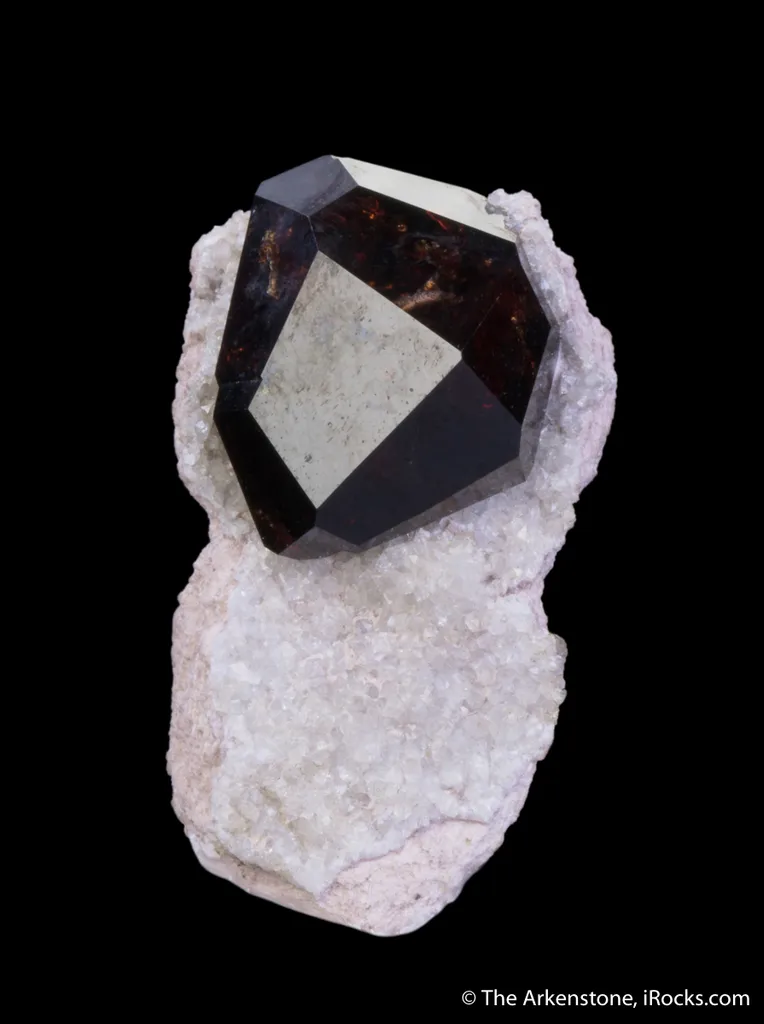 Spessartine on Quartz - image 2