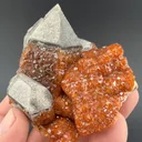 Spessartine on Quartz - image 2