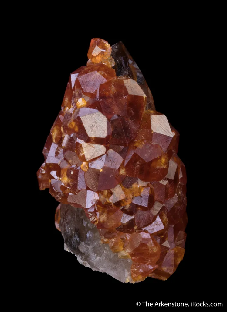 Spessartine on Quartz - image 6