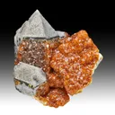 Spessartine on Quartz - image 1