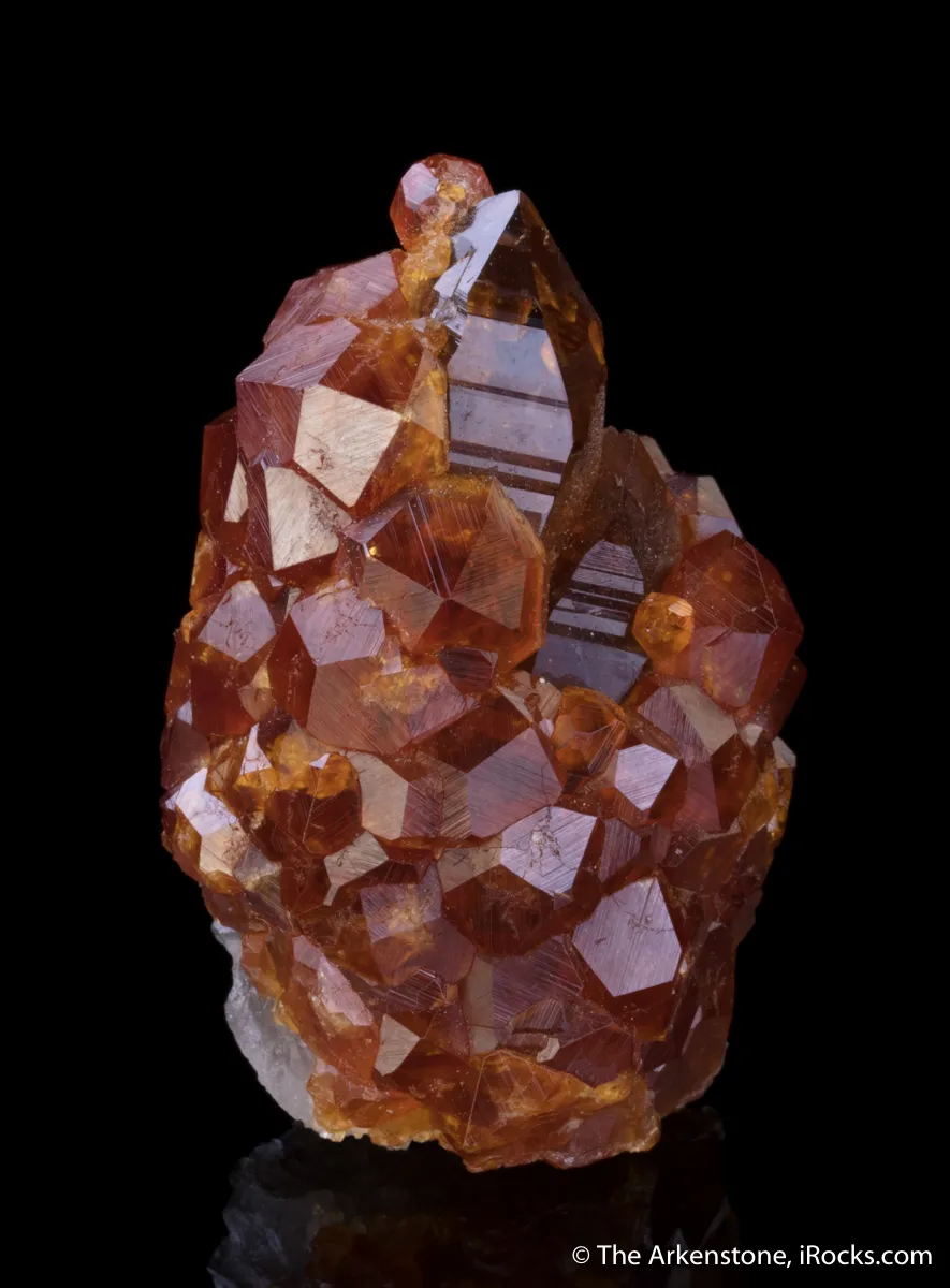 Spessartine on Quartz - image 3