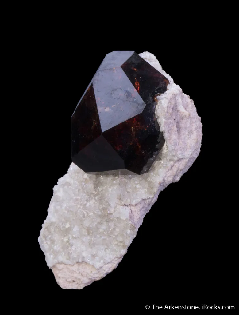 Spessartine on Quartz - image 4