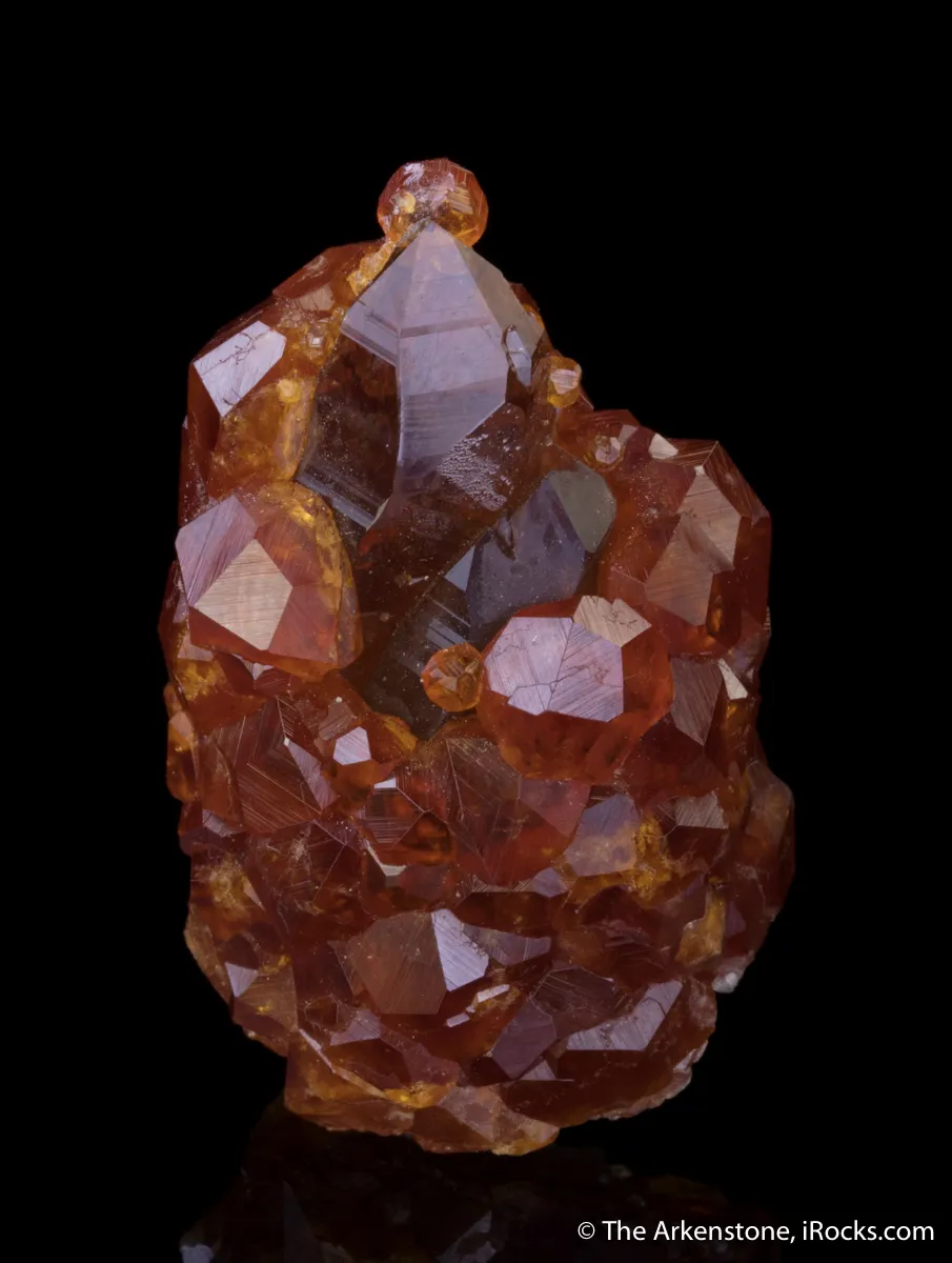 Spessartine on Quartz - image 1