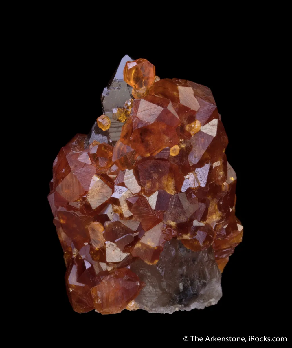 Spessartine on Quartz - image 5