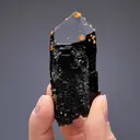 Spessartine on Smoky Quartz - image 2
