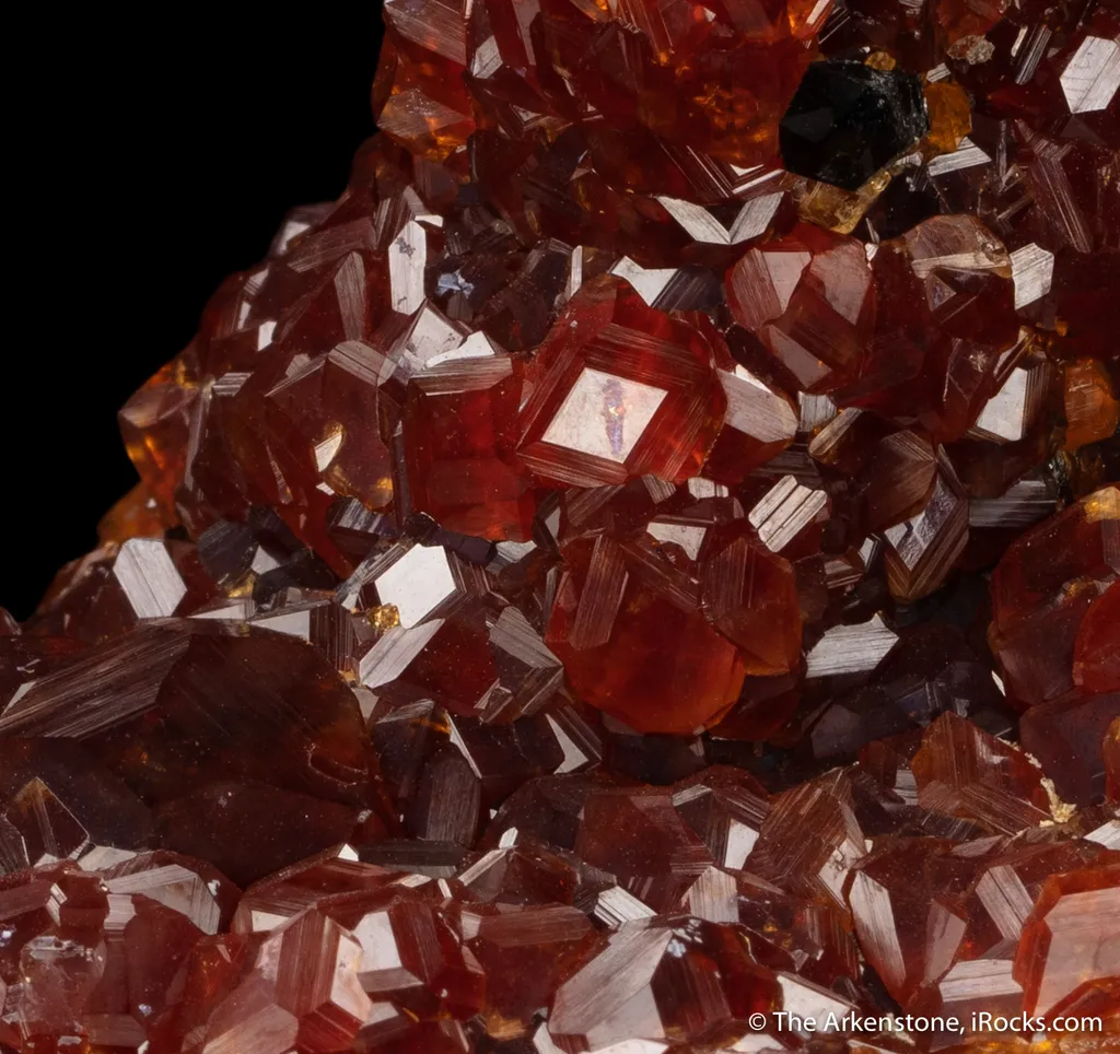 Spessartine on Smoky Quartz - image 2