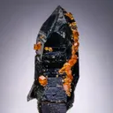 Spessartine on Smoky Quartz - image 1