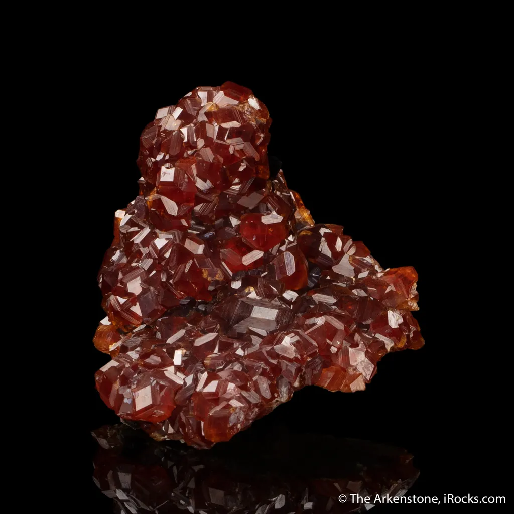 Spessartine on Smoky Quartz - image 3