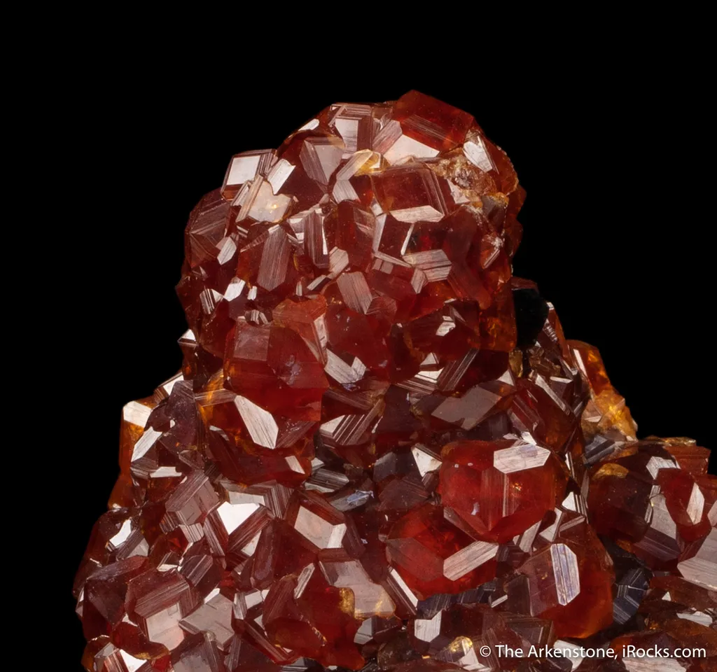 Spessartine on Smoky Quartz image