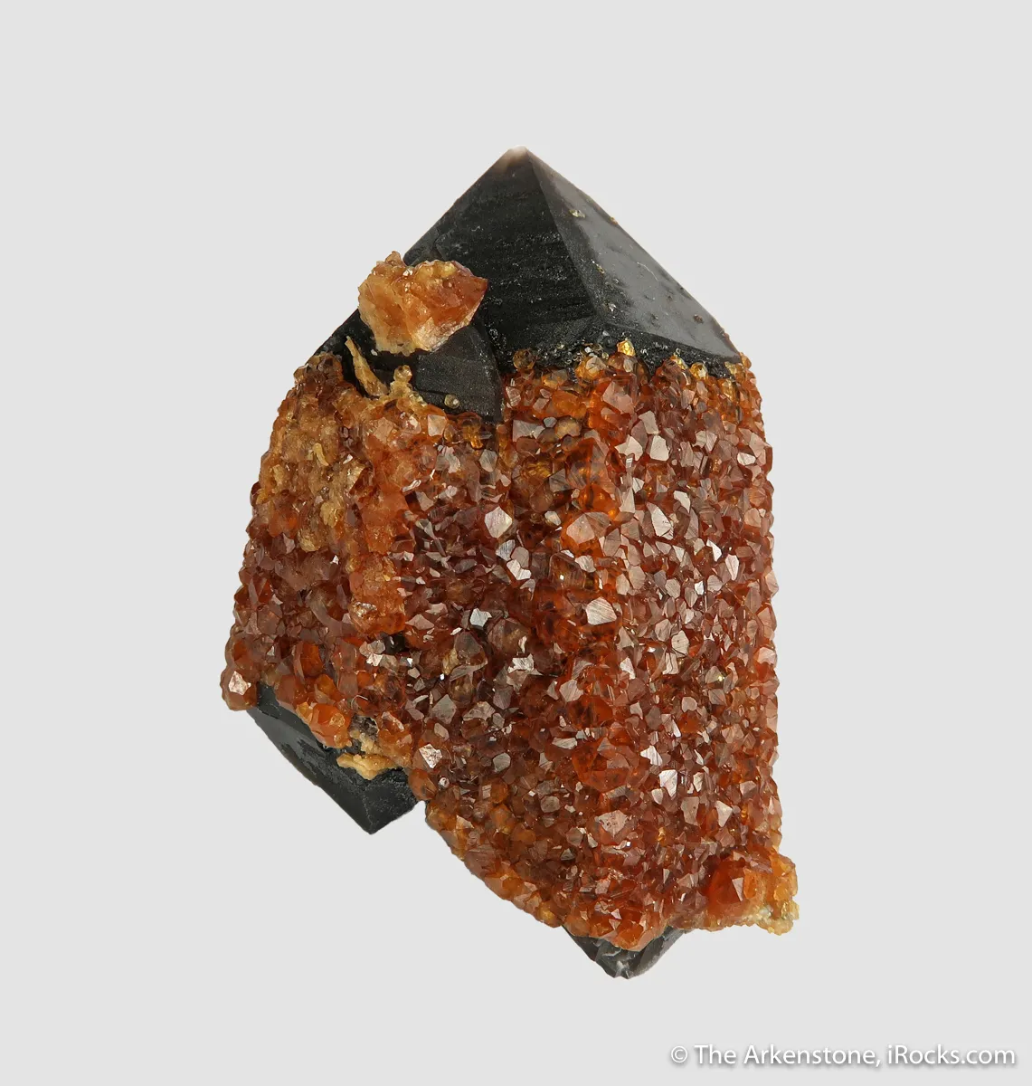 Spessartine on Smoky Quartz (doubly-terminated floater) - image 4