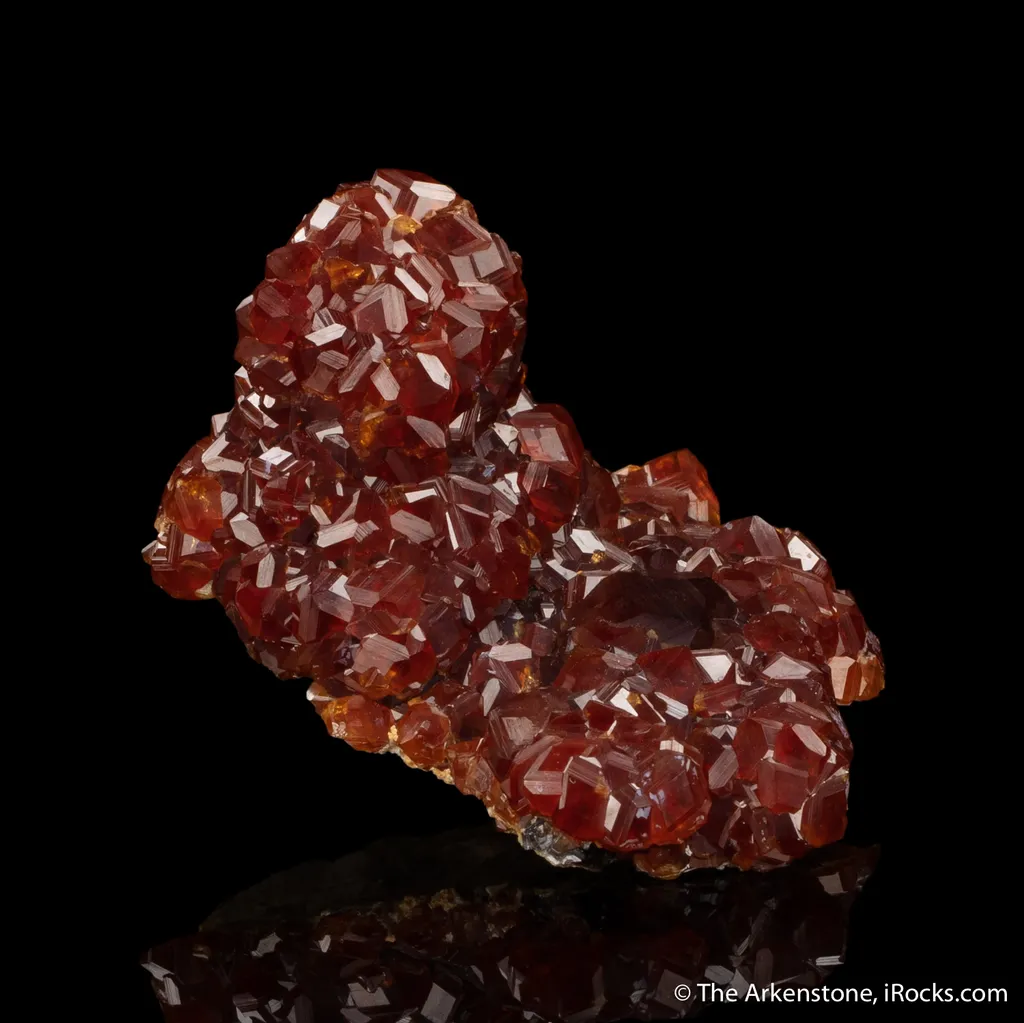Spessartine on Smoky Quartz - image 4