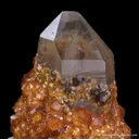 Spessartine on Smoky Quartz - image 1