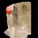 Spessartine on Spodumene with Smoky Quartz - image 3