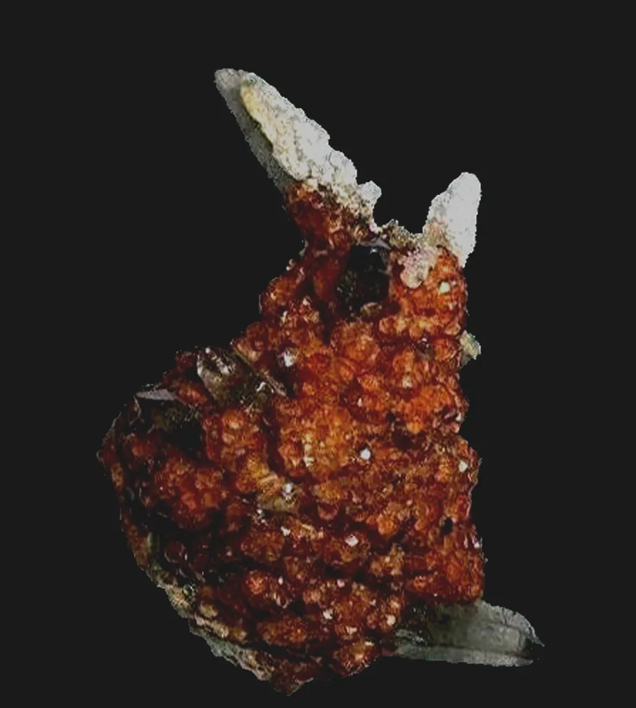 Spessartine /Quartz/ Calcite Tougbei , Chine image