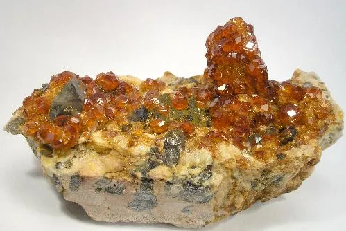 Spessartine, Quartz (Var: Smoky Quartz) - image 1