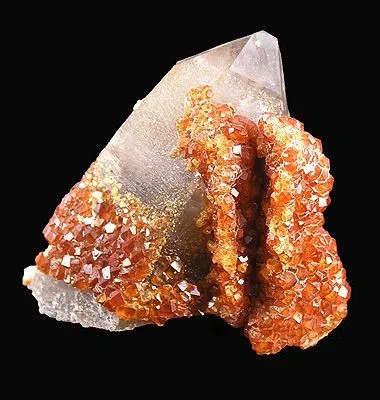 Spessartine, Quartz (Var: Smoky Quartz) - image 2