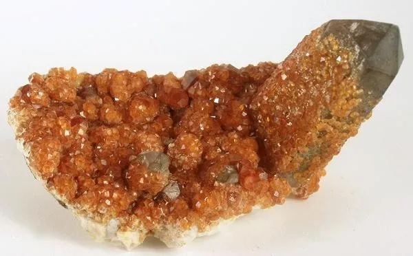 Spessartine, Quartz (Var: Smoky Quartz) - image 1