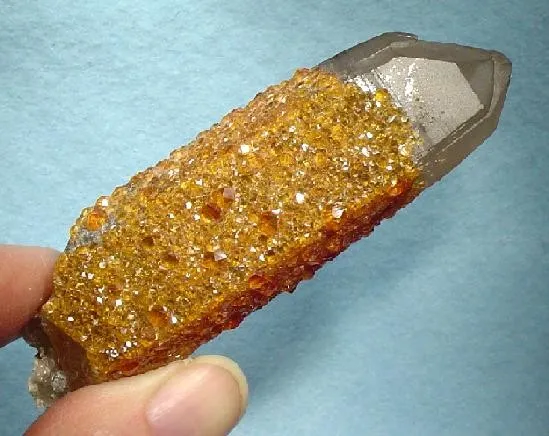 Spessartine, Quartz (Var: Smoky Quartz) - image 1