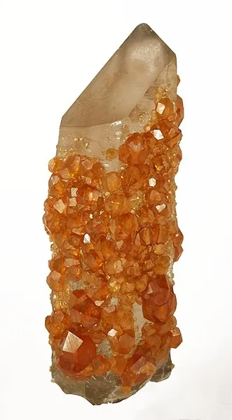 Spessartine, Quartz (Var: Smoky Quartz) - image 1