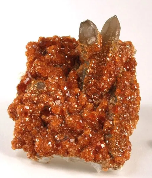 Spessartine, Quartz (Var: Smoky Quartz) - image 1