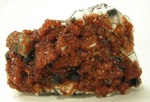 Spessartine, Quartz (Var: Smoky Quartz) image