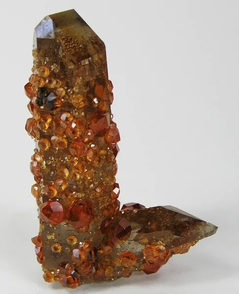 Spessartine, Quartz (Var: Smoky Quartz) - image 1