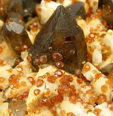 Spessartine, Quartz (Var: Smoky Quartz), Feldspar Group - image 2