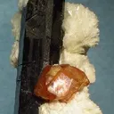 Spessartine, Schorl, Albite (Var: Cleavelandite) - image 1