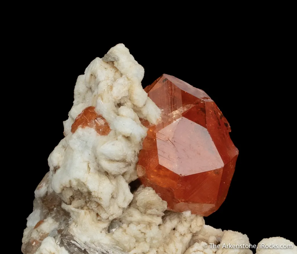 Spessartine with Albite and Muscovite image