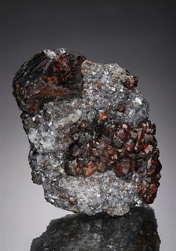 Spessartine with Galena - image 1