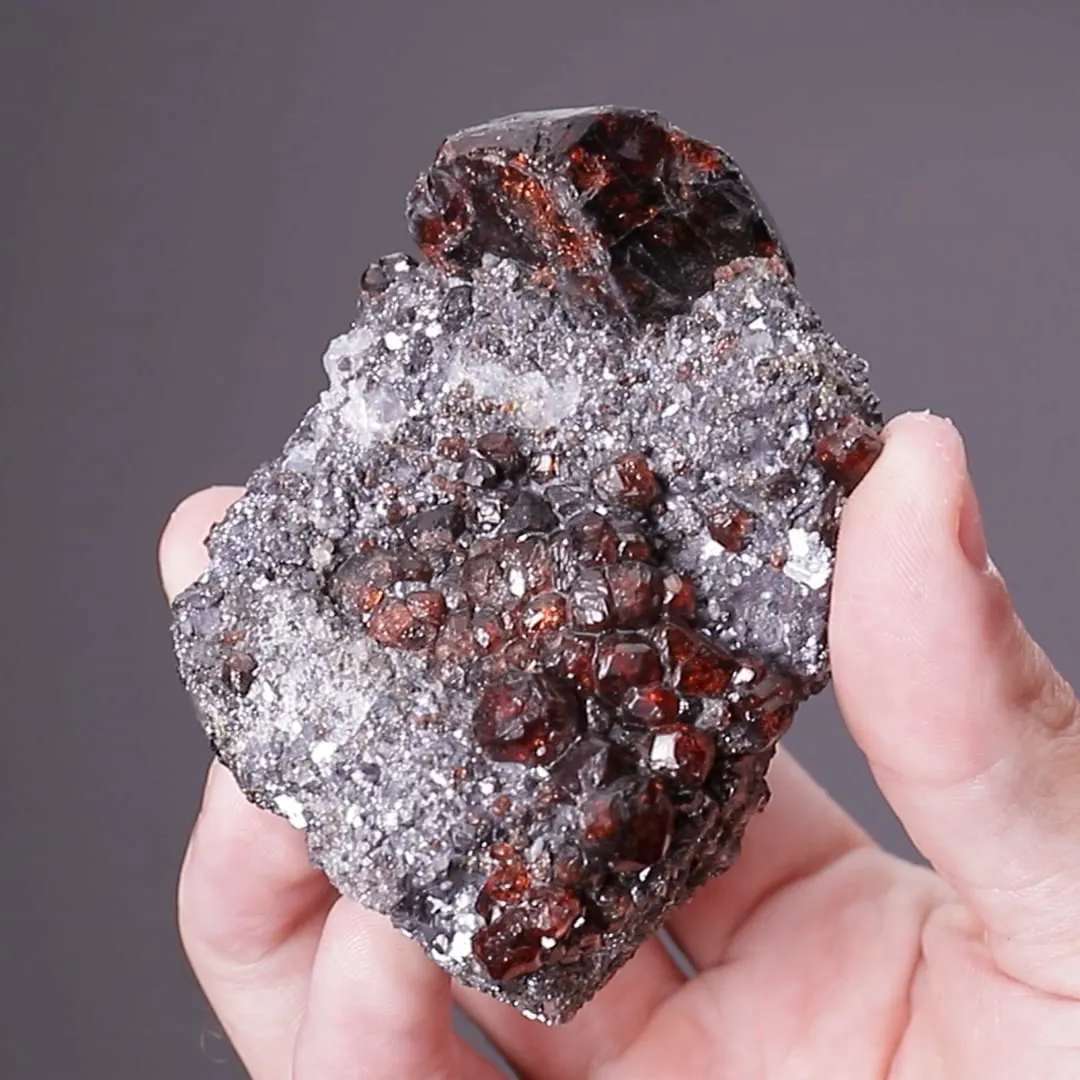 Spessartine with Galena - image 2