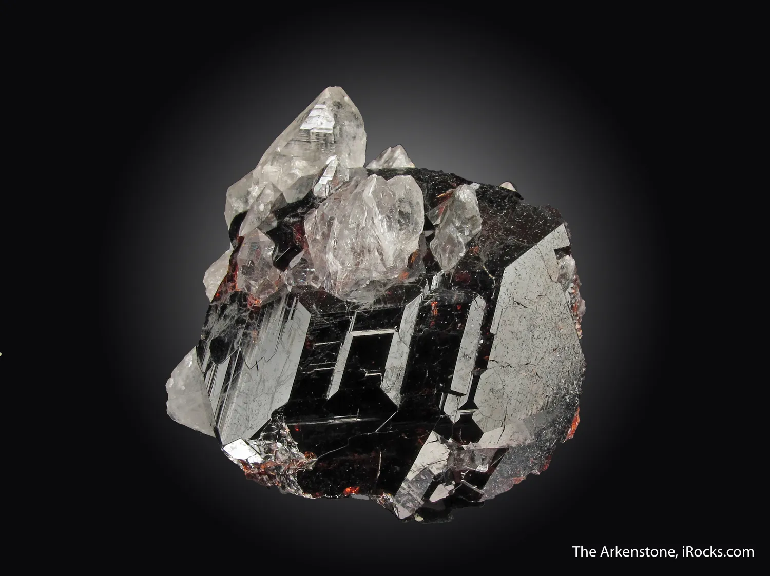 Spessartine with Quartz - image 3