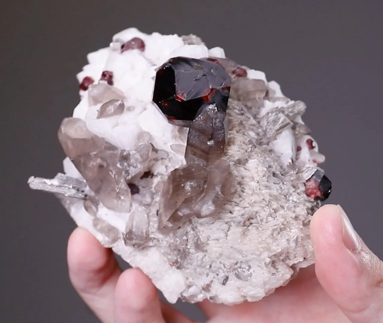Spessartine with Quartz and Feldspar - image 2