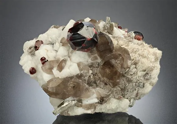 Spessartine with Quartz and Feldspar - image 1