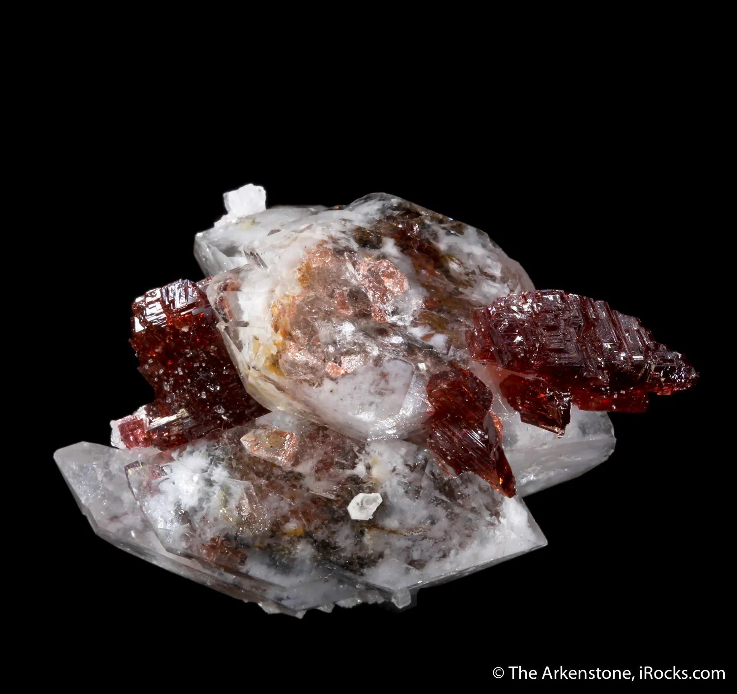 Spessartine with Quartz (illustrated) - image 3