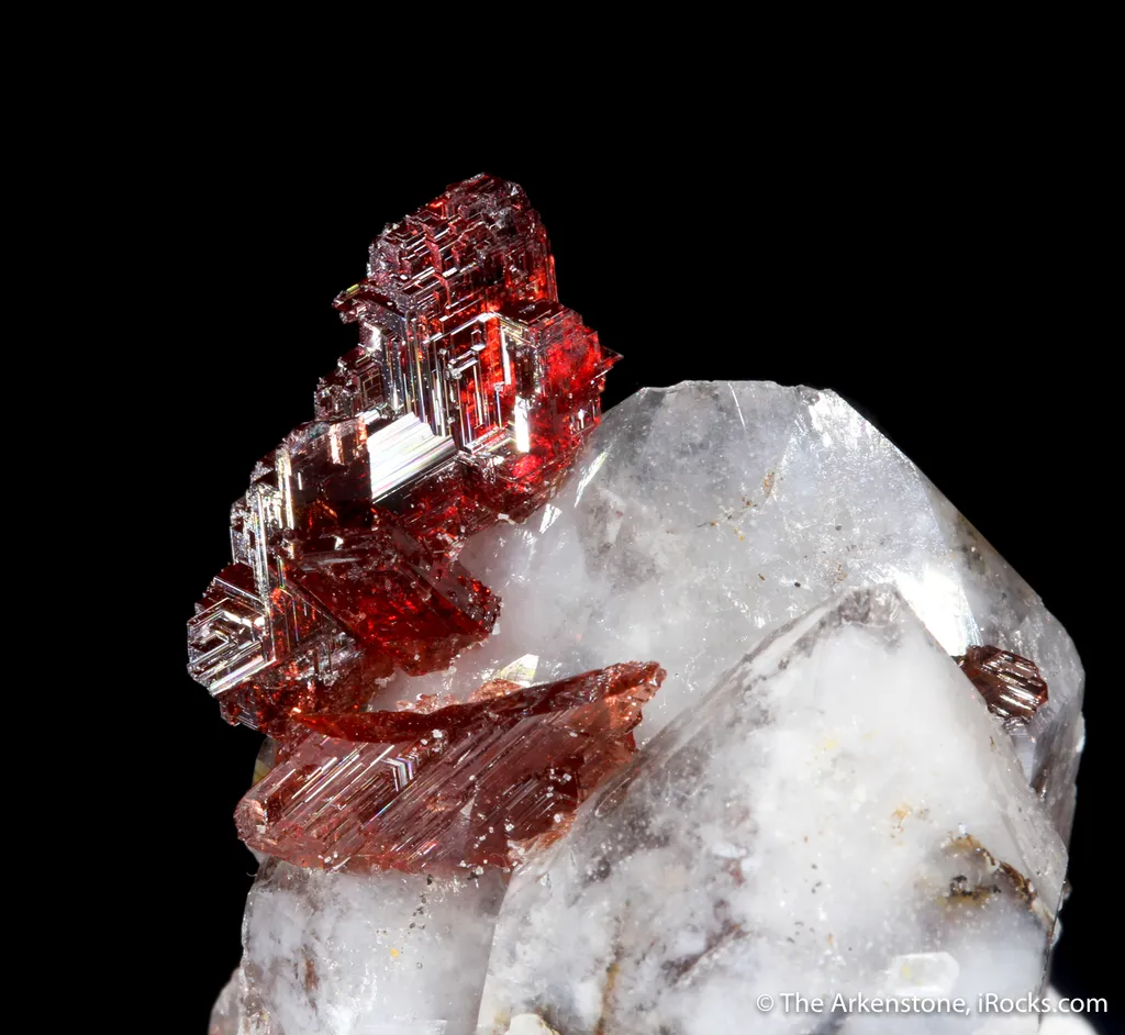 Spessartine with Quartz (illustrated) image