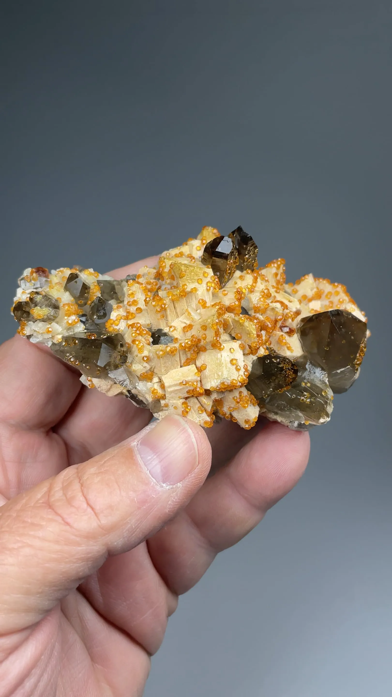 Spessartine with Quartz, Orthoclase - image 2