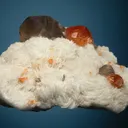 Spessartine with Quartz var. Smoky on Albite var. Cleavelandite - image 4