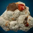 Spessartine with Quartz var. Smoky on Albite var. Cleavelandite - image 1
