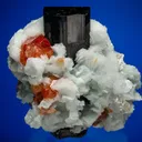 Spessartine with Schorl and Albite var. Cleavelandite - image 1
