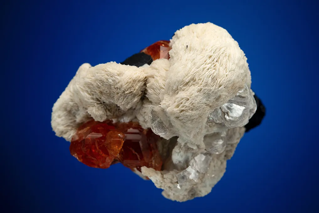 Spessartine with Schorl and Albite var. Cleavelandite - image 4
