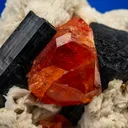 Spessartine with Schorl and Albite var. Cleavelandite - image 2