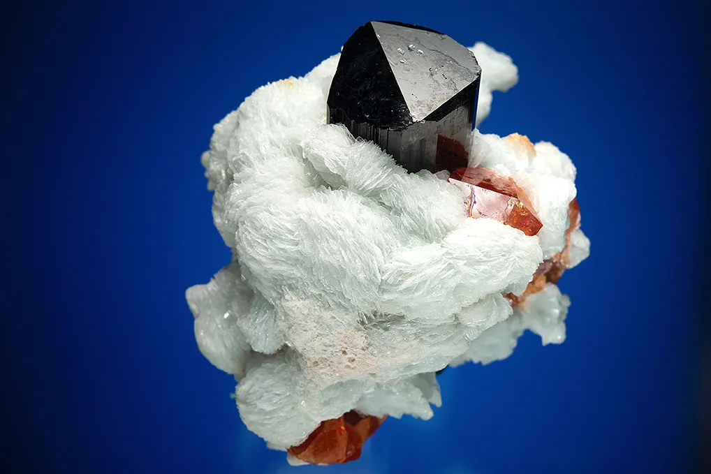 Spessartine with Schorl and Albite var. Cleavelandite - image 5