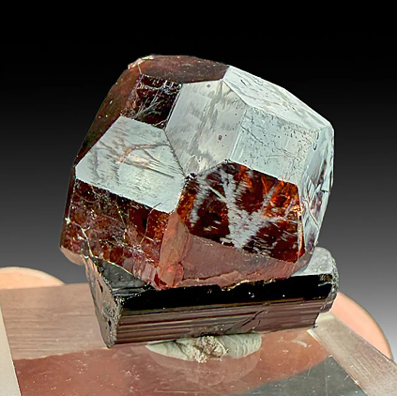 Spessartine with Schorl - image 1