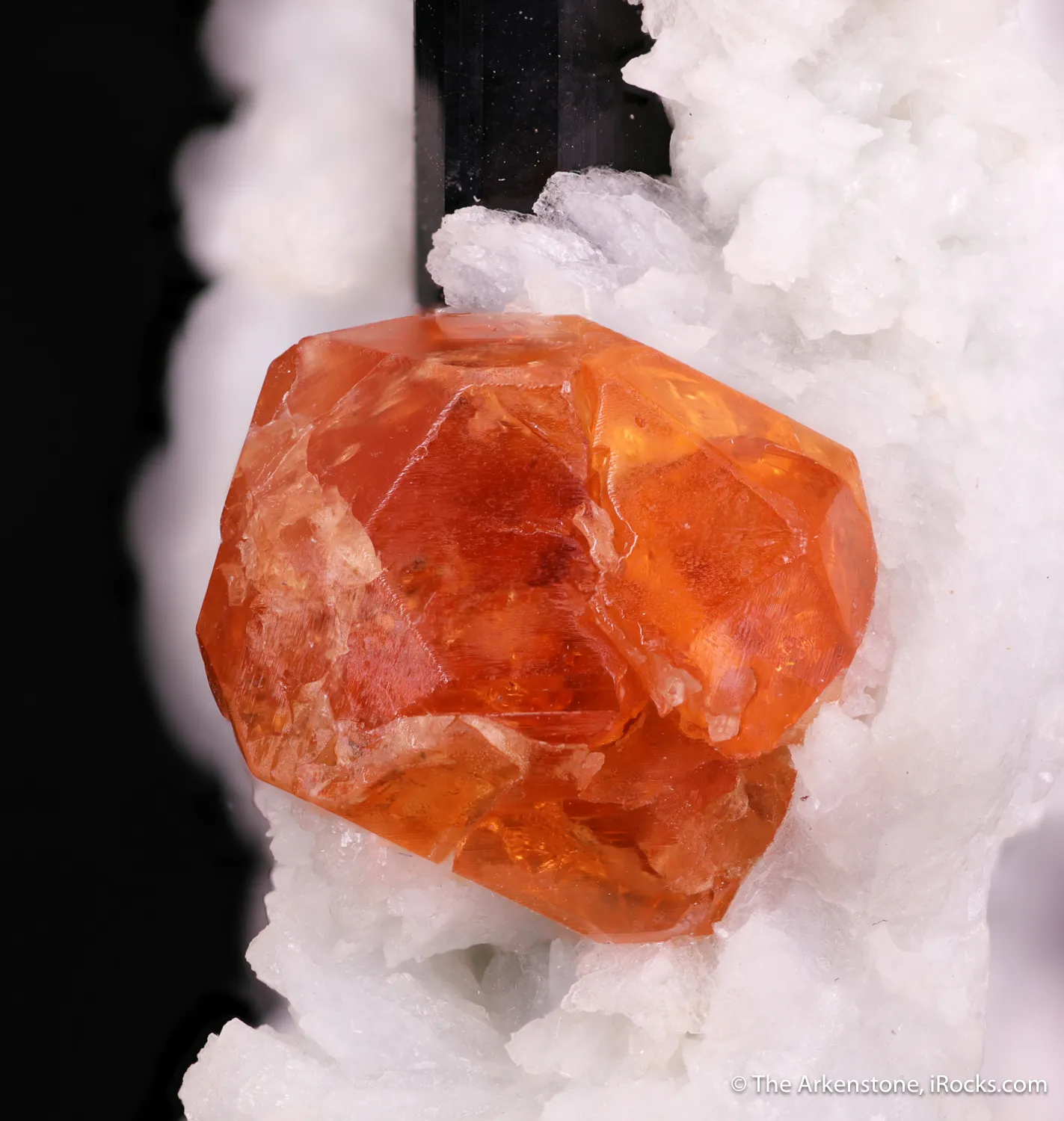 Spessartine with Schorl on Albite - image 2